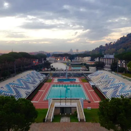 아파트 Casa Vittoria Stadio Olimpico Con Panorama 로마